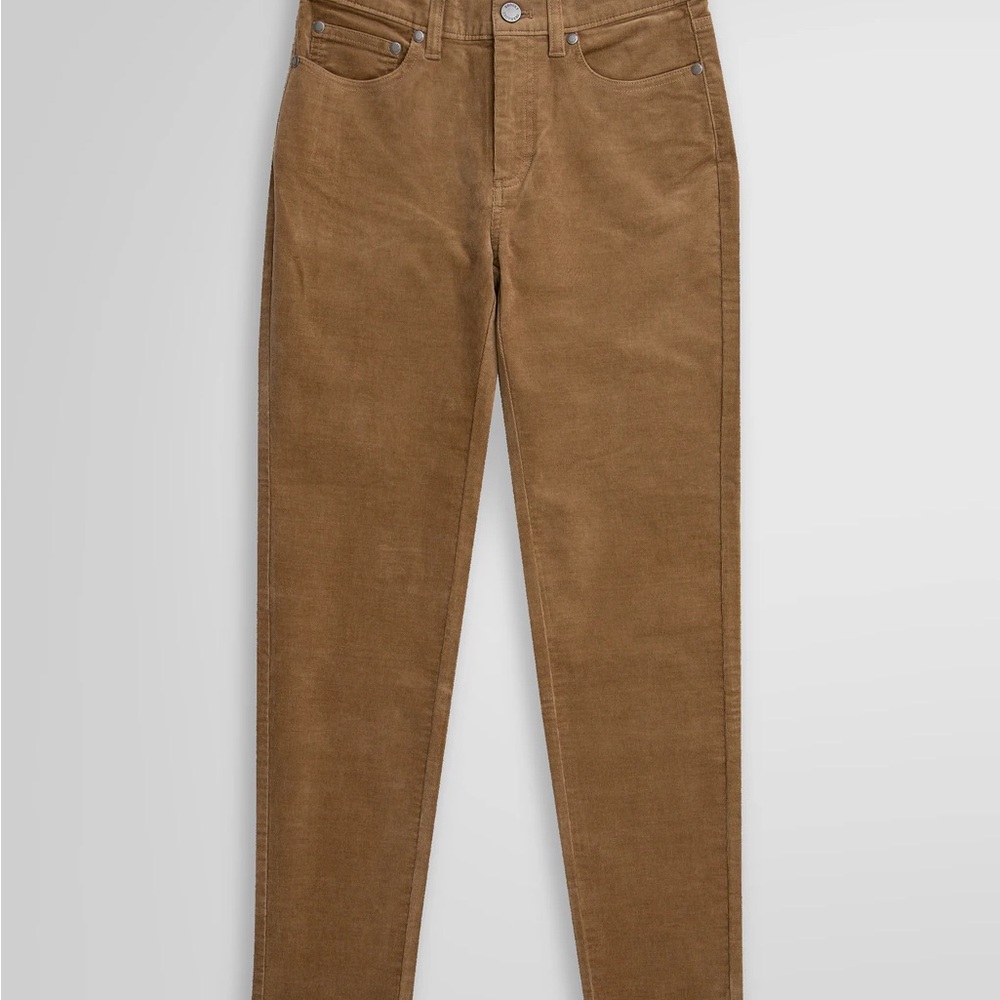 Brooks Brothers Brown Corduroy Pants Slim Straight Mid Rise Size 4 - Picture 3 of 11
